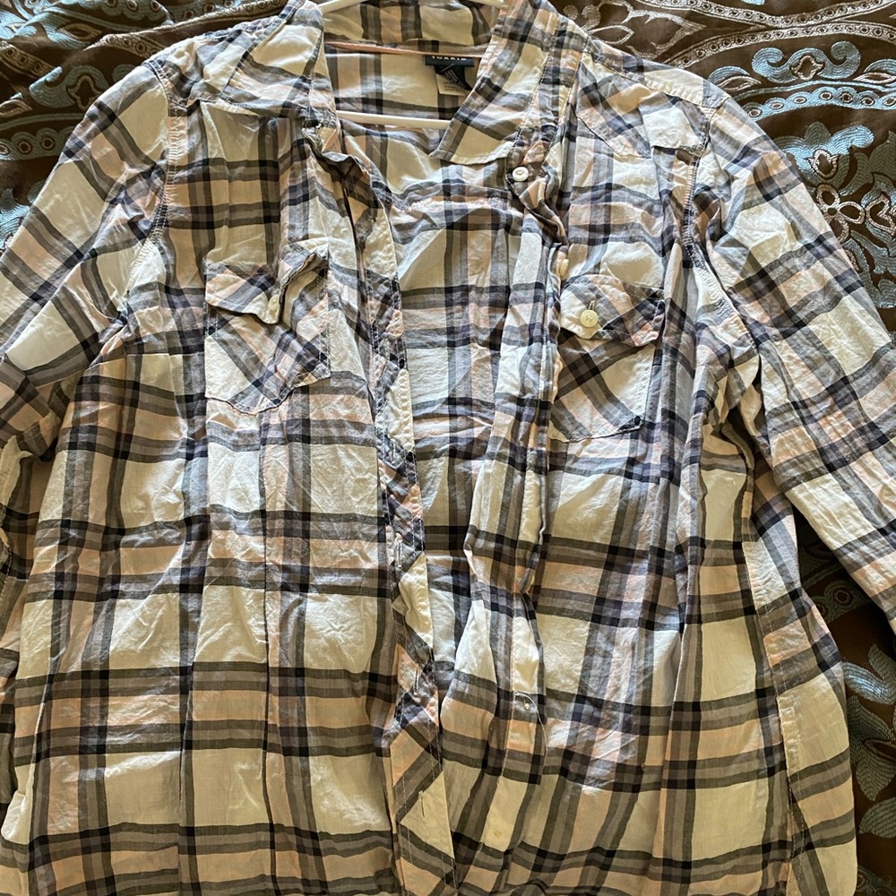 Torrid plaid button down